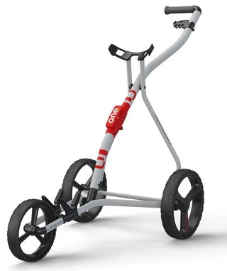 Wishbone One Golftrolley, weiss/rot