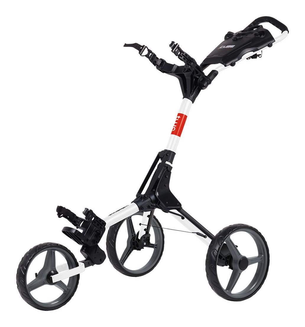 Wishbone Cube Two Golftrolley, weiss/rot