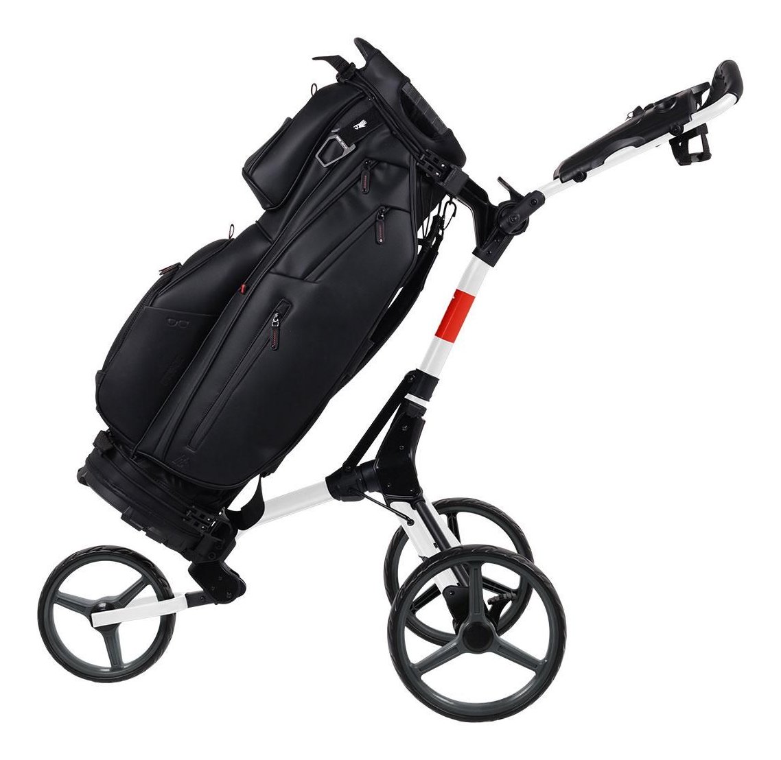 Wishbone Cube Two Golftrolley, weiss/rot