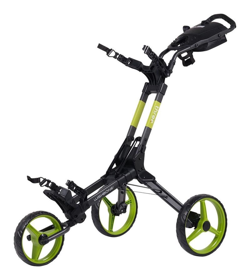 Wishbone Cube Three Golftrolley, schwarz/Limetten