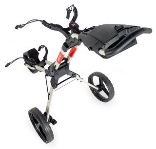 Wishbone Cube Three Golftrolley, weiss/rot