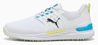 Puma Ignite Elevate 2 Herren Golfschuhe, white/speed blue/apple spritz