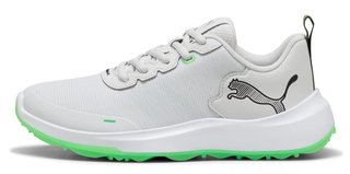 Puma Gruve Sport Junior Junior Golfschuhe, white/fluro green pes