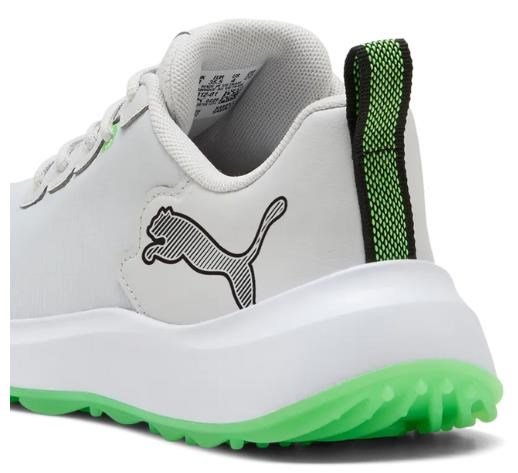 Puma Gruve Sport Junior Junior Golfschuhe, white/fluro green pes
