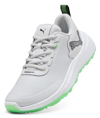 Puma Gruve Sport Junior Junior Golfschuhe, white/fluro green pes
