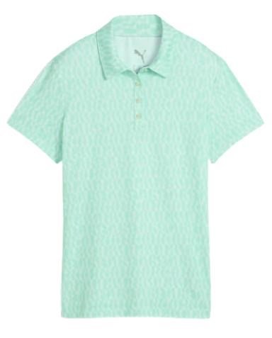 Puma Cloudspun Wavey Damen Poloshirt, mint jelly