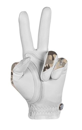 Zoom Sun Style Powernet Damen Golfhandschuh, weiß/beige Tarnmuster