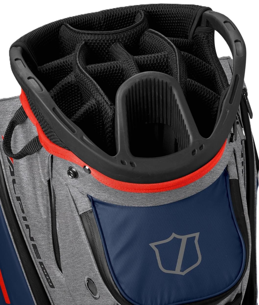 Wilson Alpine Dry Cartbag, grau/dunkelblau/rot