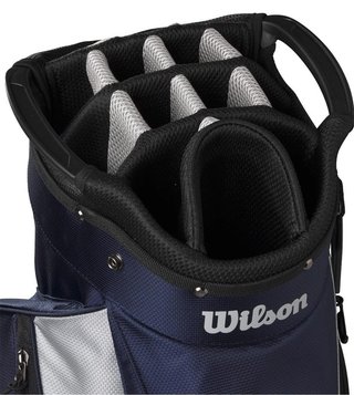 Wilson Feather Cartbag, dunkelblau/silber