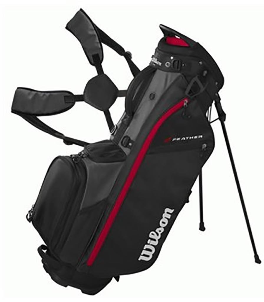Wilson Feather Standbag, schwarz/grau/rot