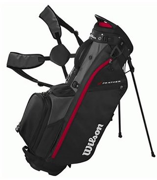 Wilson Feather Standbag, schwarz/grau/rot