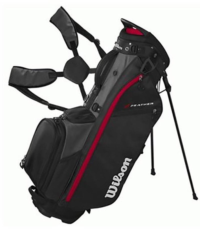 Wilson Feather Standbag, schwarz/grau/rot