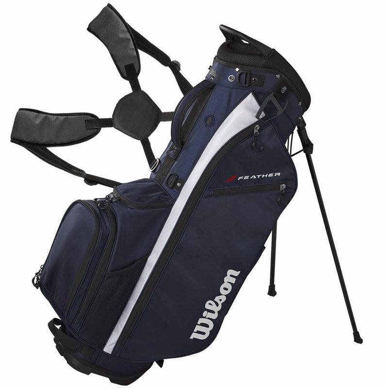 Wilson Feather Standbag, dunkelblau/weiss
