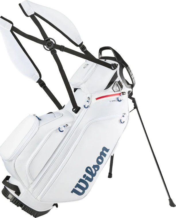 Wilson Talus 5 Stand Bag, Weiß/Rot/Blau