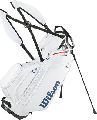 Wilson Talus 5 Stand Bag, Weiß/Rot/Blau