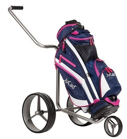 JuCad Junior Cartbag, blau/weiss/rosa