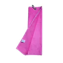 OEM Tri Fold Golf Handtuch, Fuchsia