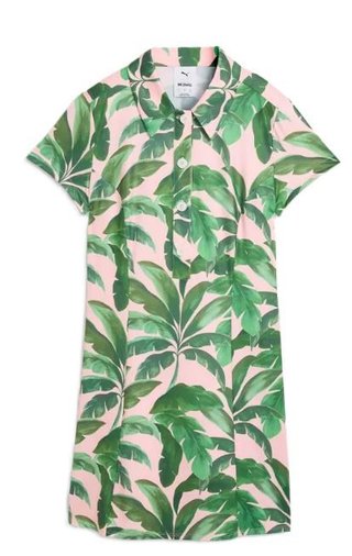 Puma X Mumu Palm Damen Golfkleid, rose blossom/opal green