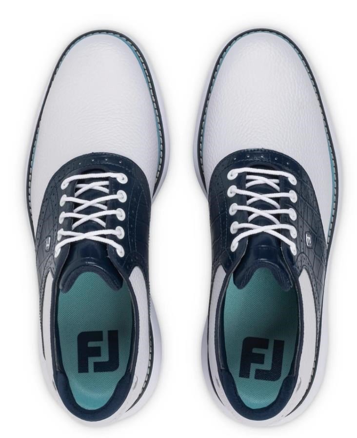 FootJoy Traditions Herren Golfschuhe, weiss/blau