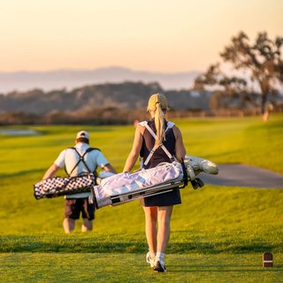 Sunday Golf El Camino Pencilbag, rosa/weiss