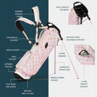 Sunday Golf El Camino Pencilbag, rosa/weiss
