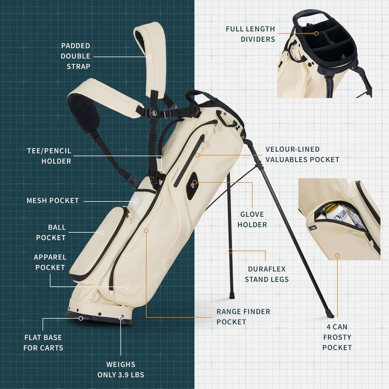 Sunday Golf El Camino S-Class Pencilbag, cream