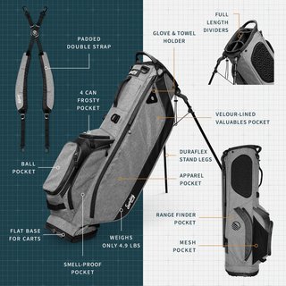Sunday Golf Ryder Standbag, grau