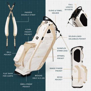 Sunday Golf Ryder stand bag, toasted almond