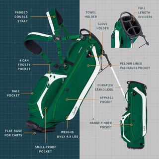Sunday Golf Ryder Standbag, evergreen