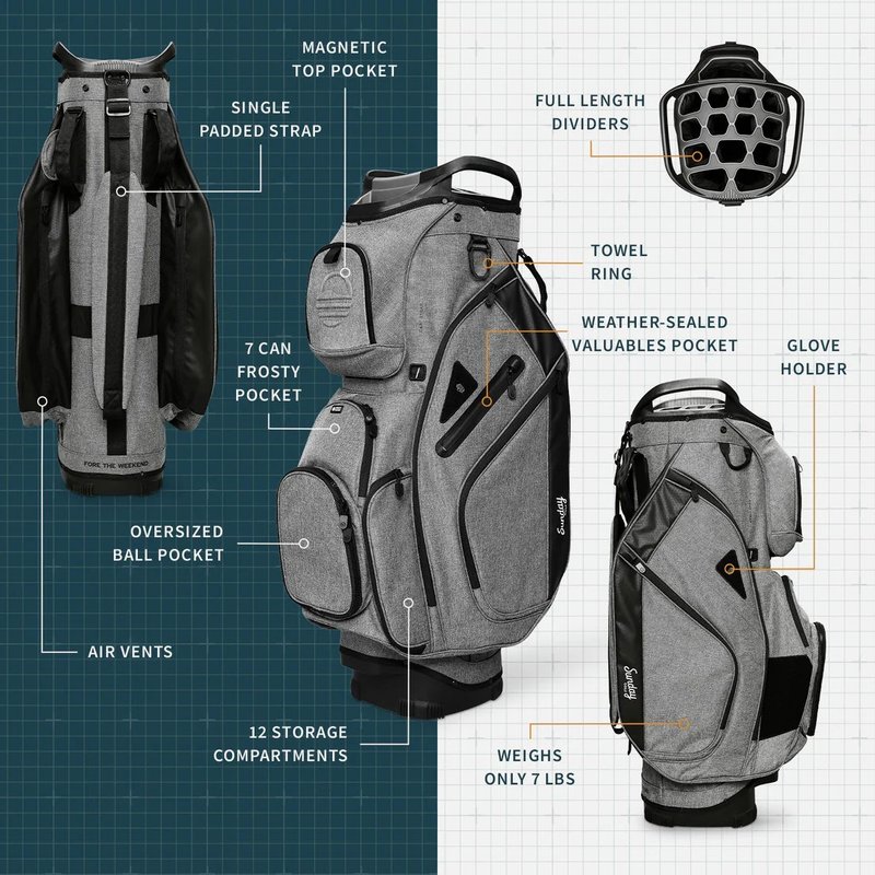 Sunday Golf Big Rig Cartbag, grau