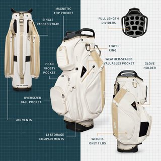 Sunday Golf Big Rig Cartbag, toasted almond