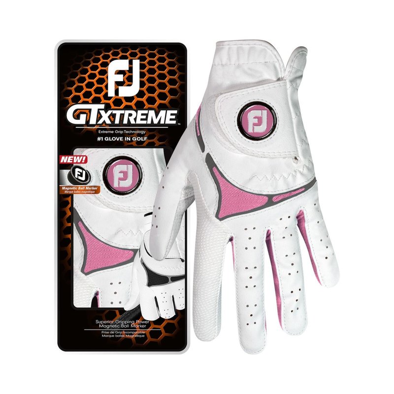 FootJoy GTxtreme Damen Golfhandschuh, weiss/rosa
