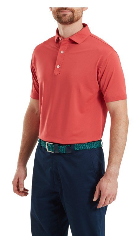 FootJoy Lisle Solid Herren Poloshirt, nantucket red