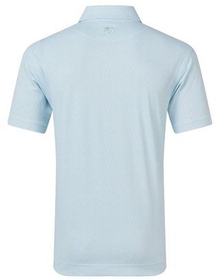 FootJoy Modernist Geo Pique Herren Poloshirt, white/ice blue