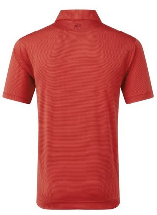 FootJoy Micro Feeder Stripe Lisle Herren Poloshirt, red tonal