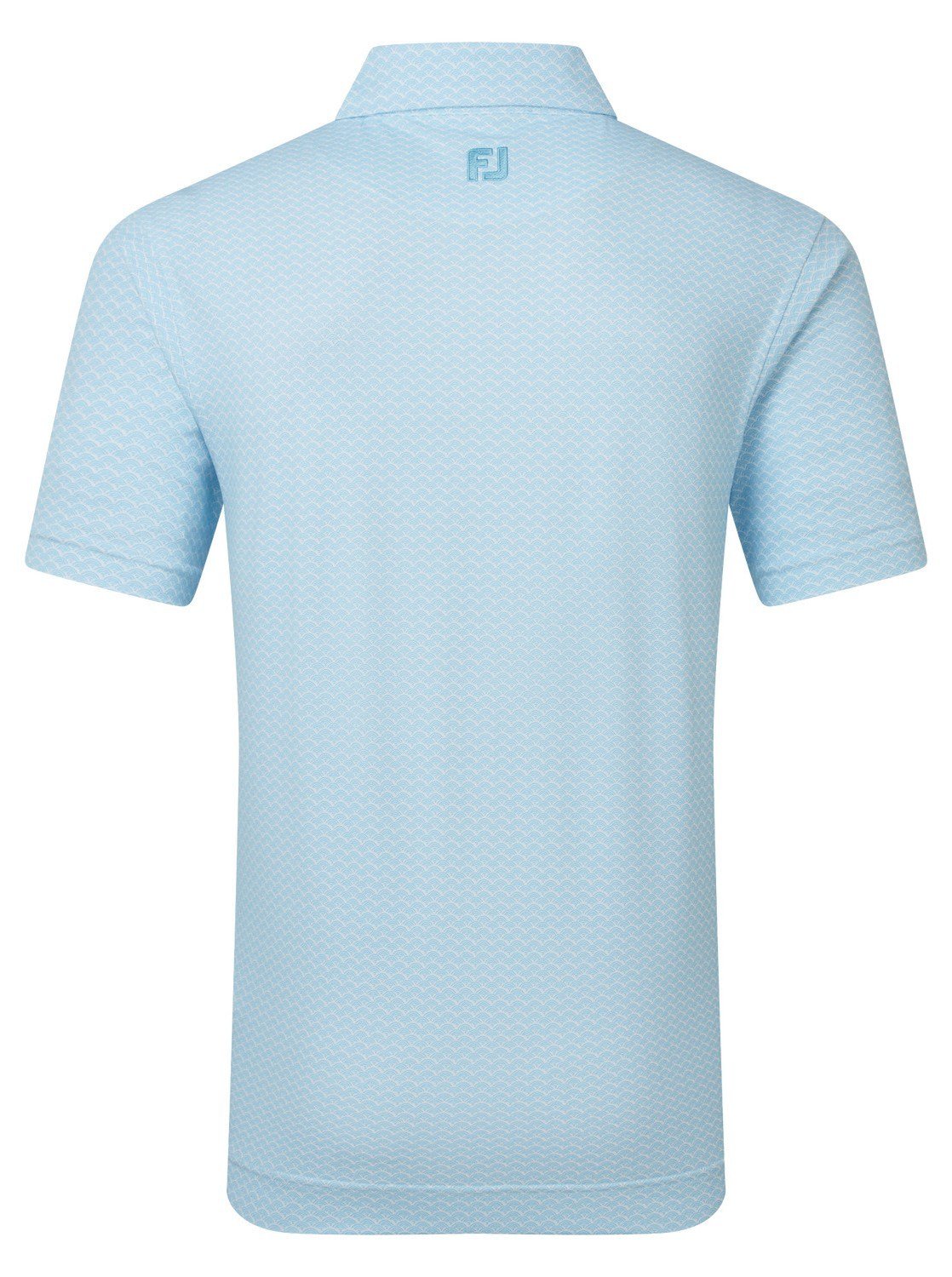 FootJoy Scallop Geo Pique Herren Poloshirt, blue reef