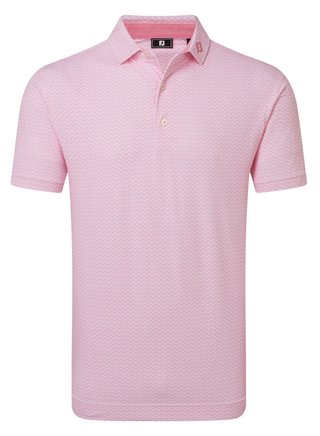 FootJoy Scallop Geo Pique Herren Poloshirt, pink pop