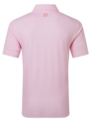 FootJoy Scallop Geo Pique Herren Poloshirt, pink pop