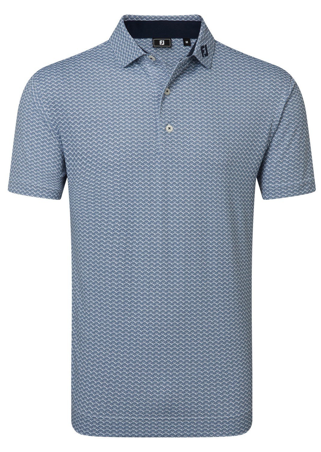 FootJoy Scallop Geo Pique Herren Poloshirt, navy