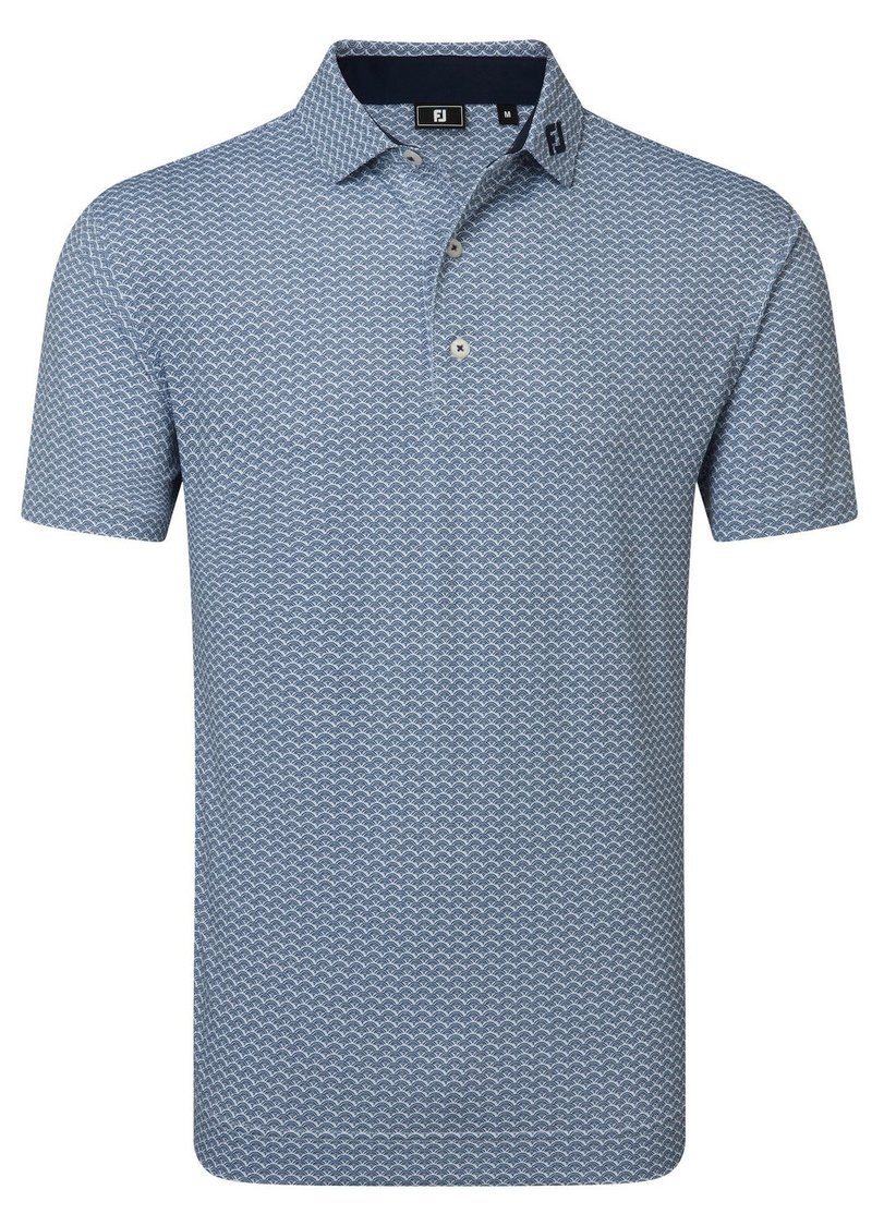 FootJoy Scallop Geo Pique Herren Poloshirt, navy