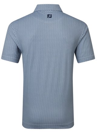 FootJoy Scallop Geo Pique Herren Poloshirt, navy
