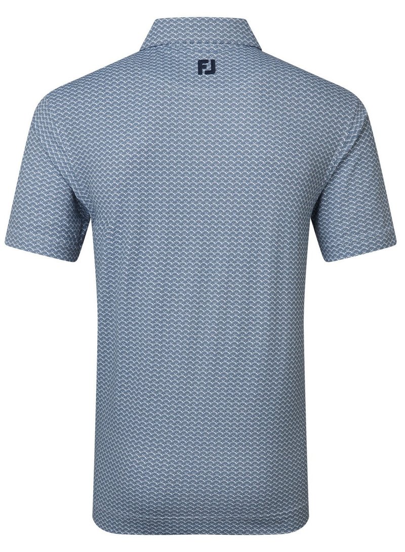 FootJoy Scallop Geo Pique Herren Poloshirt, navy