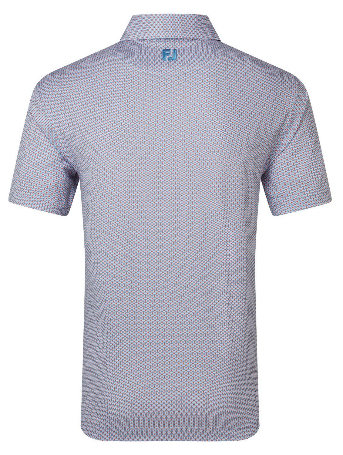 FootJoy Nautical Flag Print Lisle Herren Poloshirt, nantucket red/coastal blue