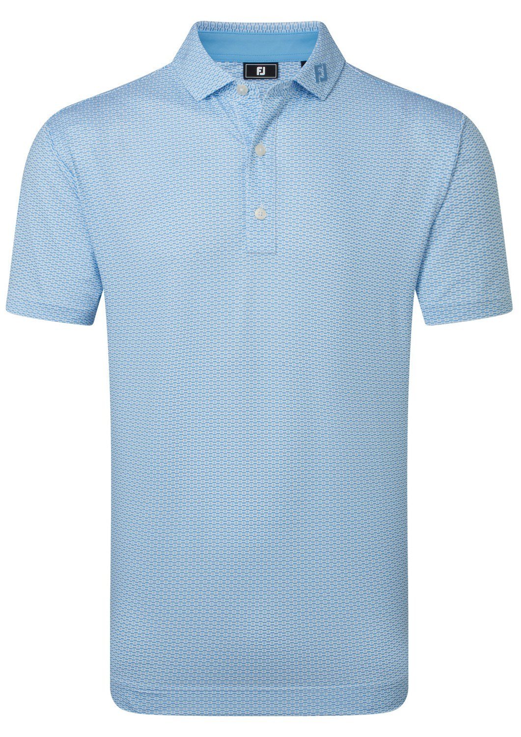 FootJoy Nautical Flag Print Lisle Herren Poloshirt, blue reef/deep reef