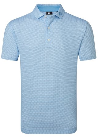 FootJoy Nautical Flag Print Lisle Herren Poloshirt, blue reef/deep reef