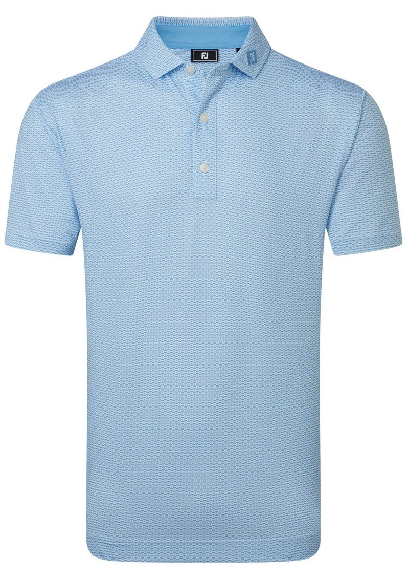 FootJoy Nautical Flag Print Lisle Herren Poloshirt, blue reef/deep reef