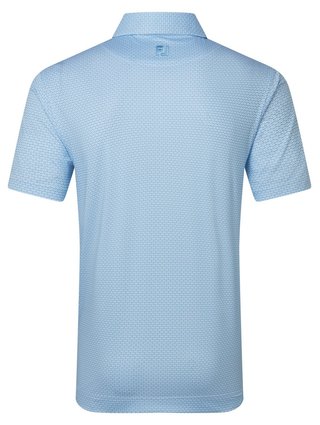 FootJoy Nautical Flag Print Lisle Herren Poloshirt, blue reef/deep reef