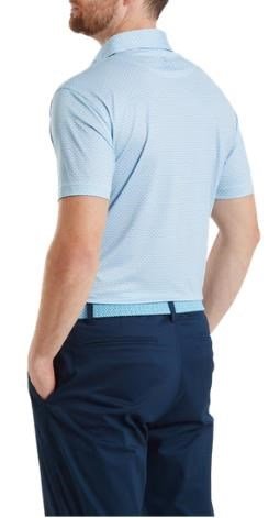 FootJoy Nautical Flag Print Lisle Herren Poloshirt, blue reef/deep reef