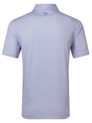 FootJoy Nautical Flag Print Lisle Herren Poloshirt, pink pop/vivid violet
