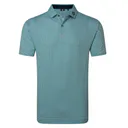 FootJoy Nautical Flag Print Lisle Herren Poloshirt, field green/navy